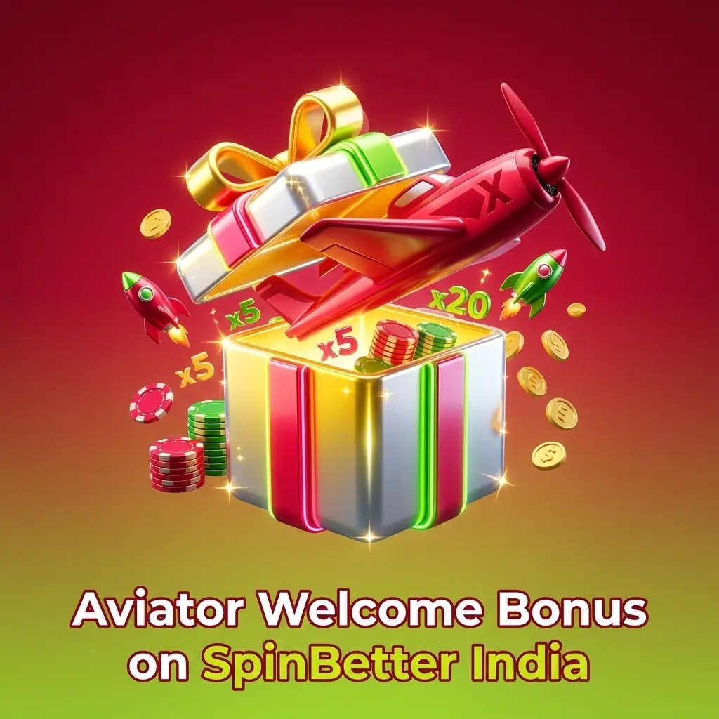 SpinBetter India Aviator 100% welcome bonus on first deposit from INR 500 with 30x wagering requirement