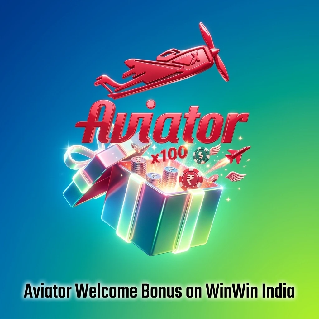 WinWin India Aviator welcome bonus 100% first deposit offer with INR 500 minimum and 30x wagering requirement