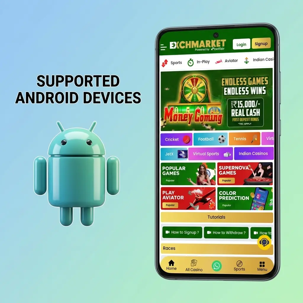 Exchmarket Aviator app supported Android devices across budget, mid-range, and flagship segments from 2020 to 2024
