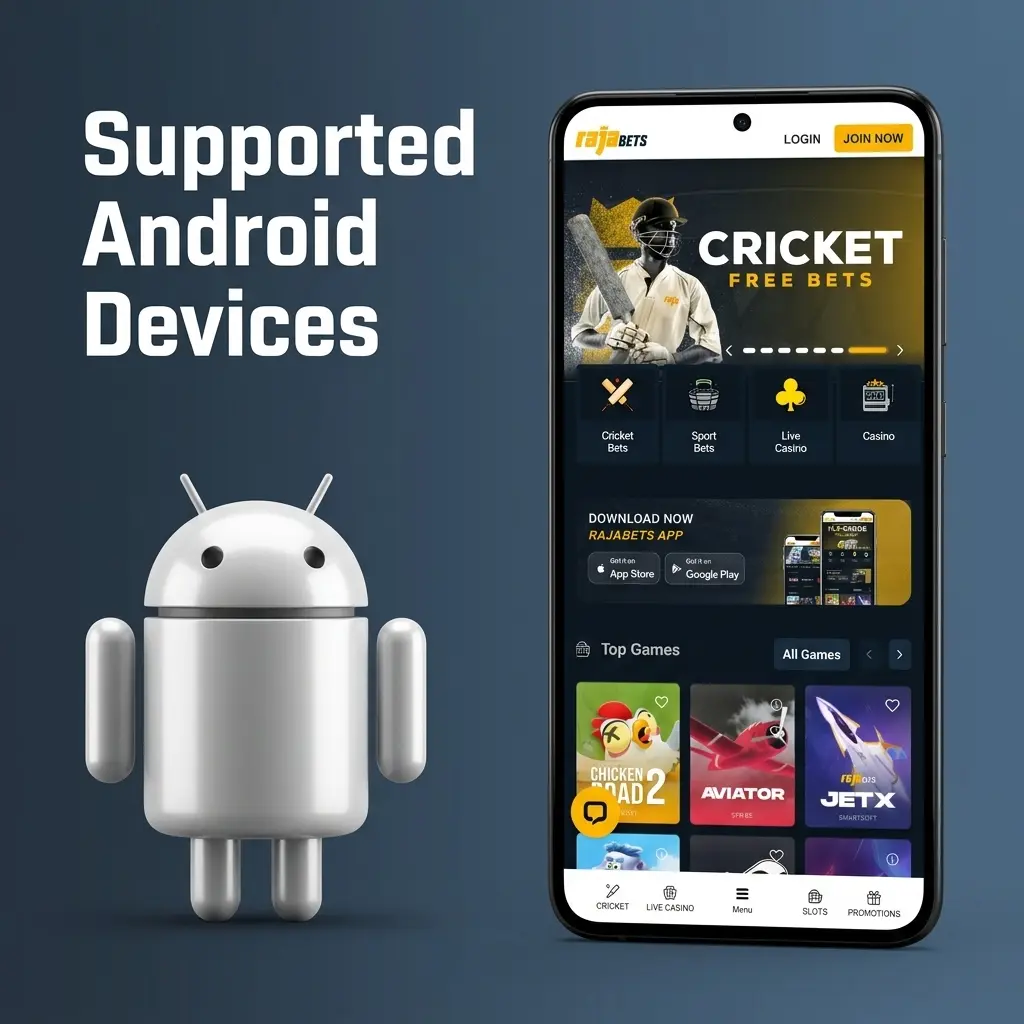 Supported Android devices for Rajabets Aviator app across budget, mid-range, and flagship tiers tested in 2022–2024