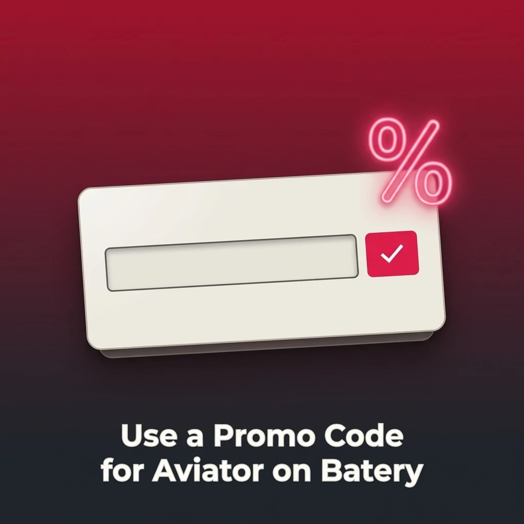 Batery Aviator promo code BATAVIATE entry screen showing Promotions tab for bonus activation